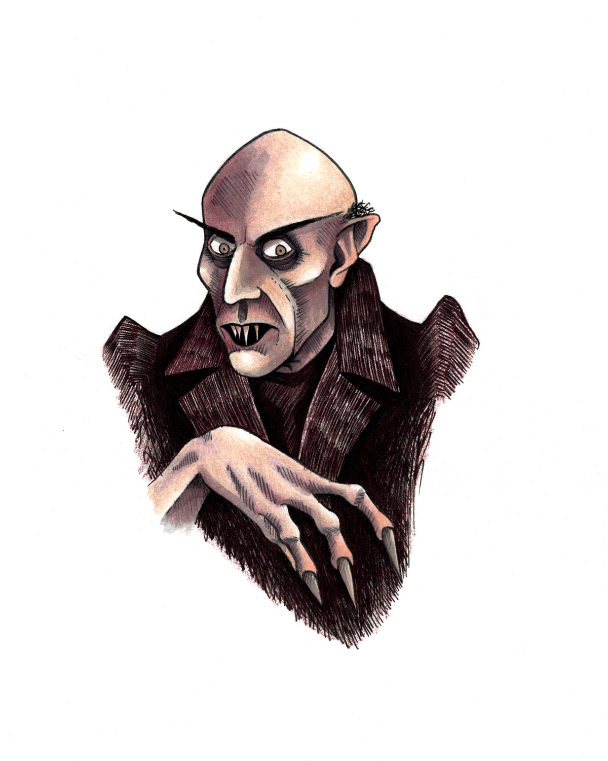 Nosferatu Hand Colored Print