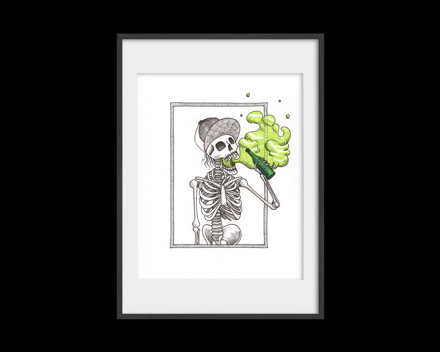 Beer Skeleton Print