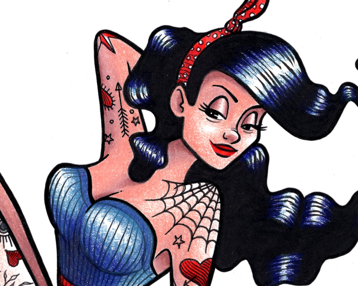 Americana Amputee Pinup Print