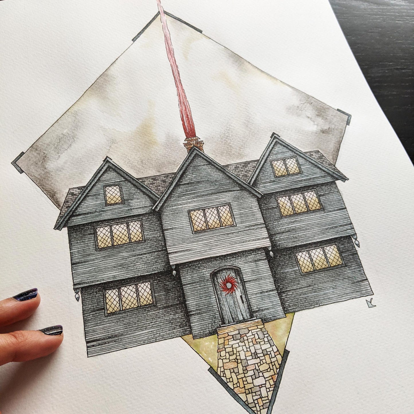 Salem Witch House Original Artwork