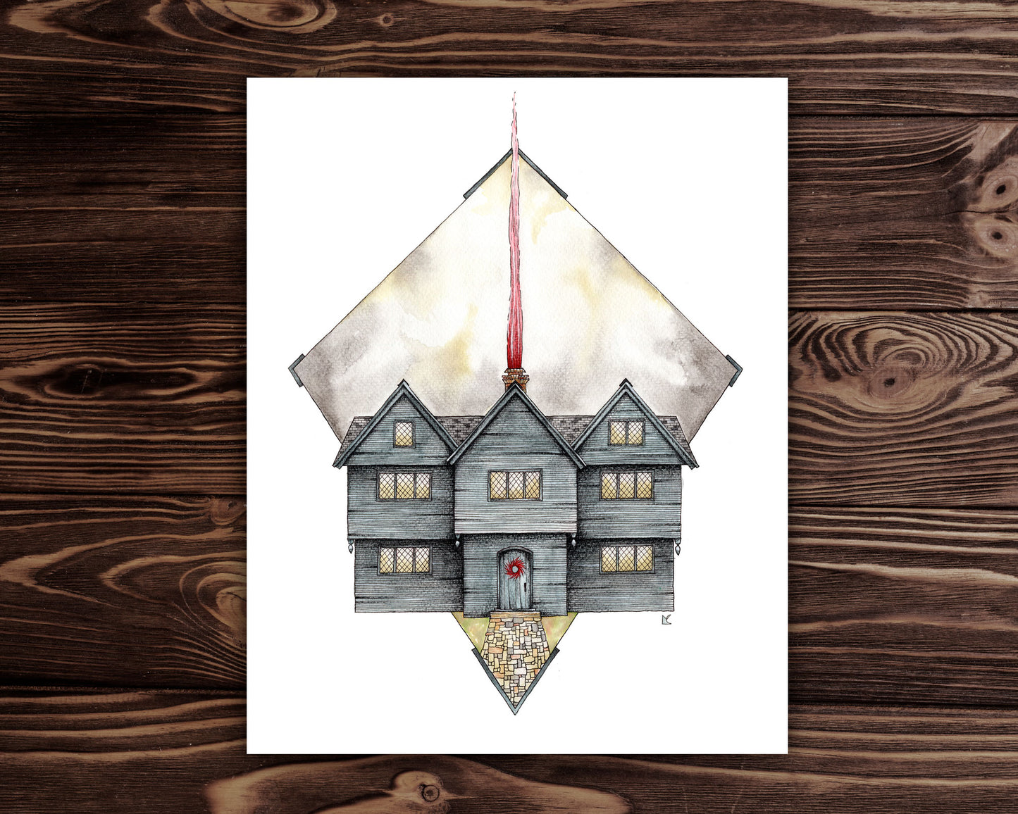 Salem Witch House Original Artwork
