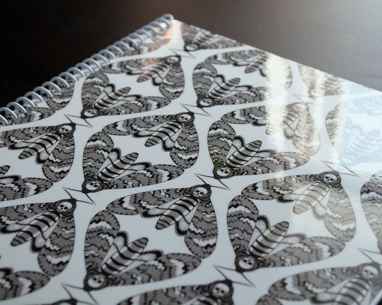 Black & White Moth Print Notebook