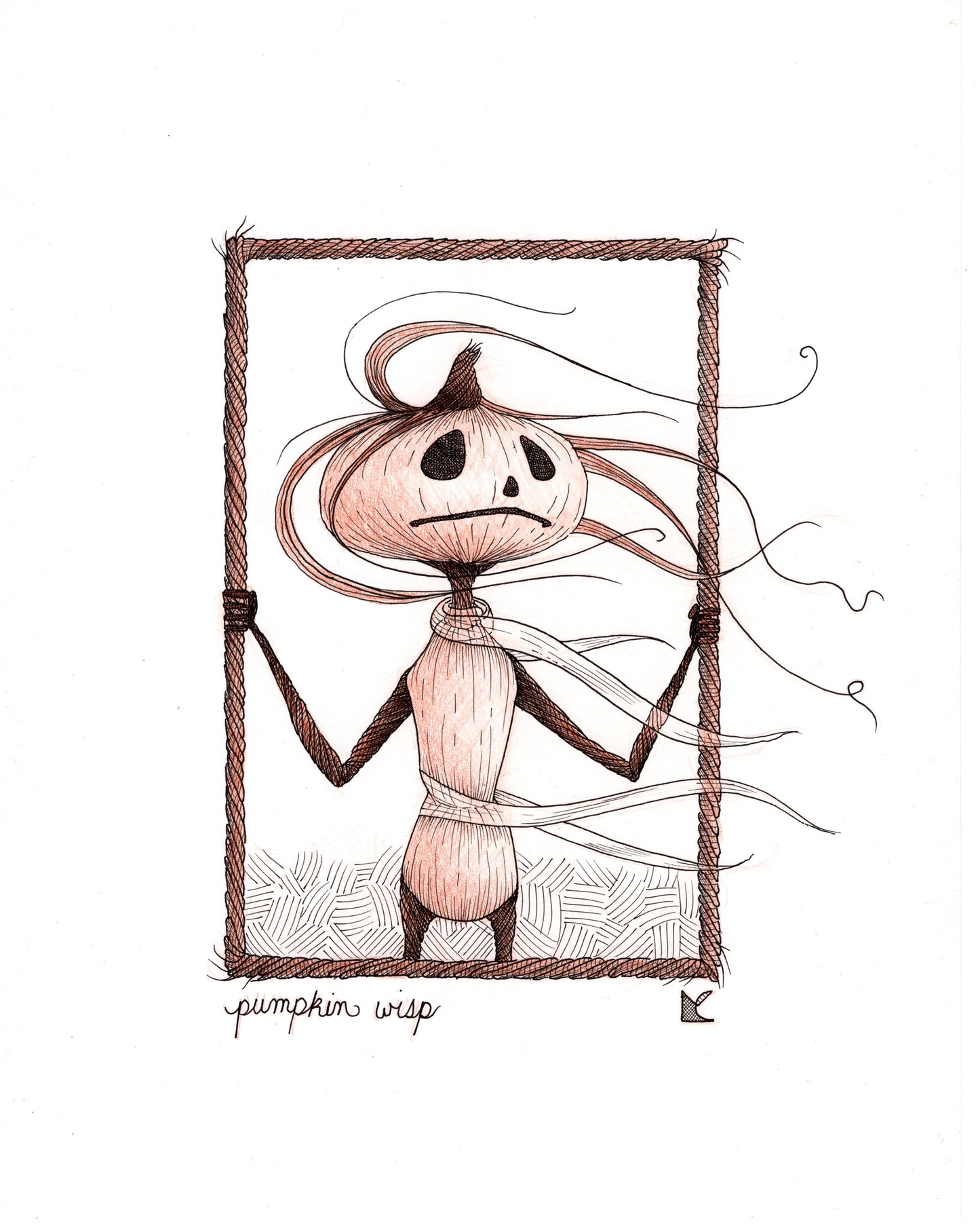 Wispy Pumpkin Original Artwork
