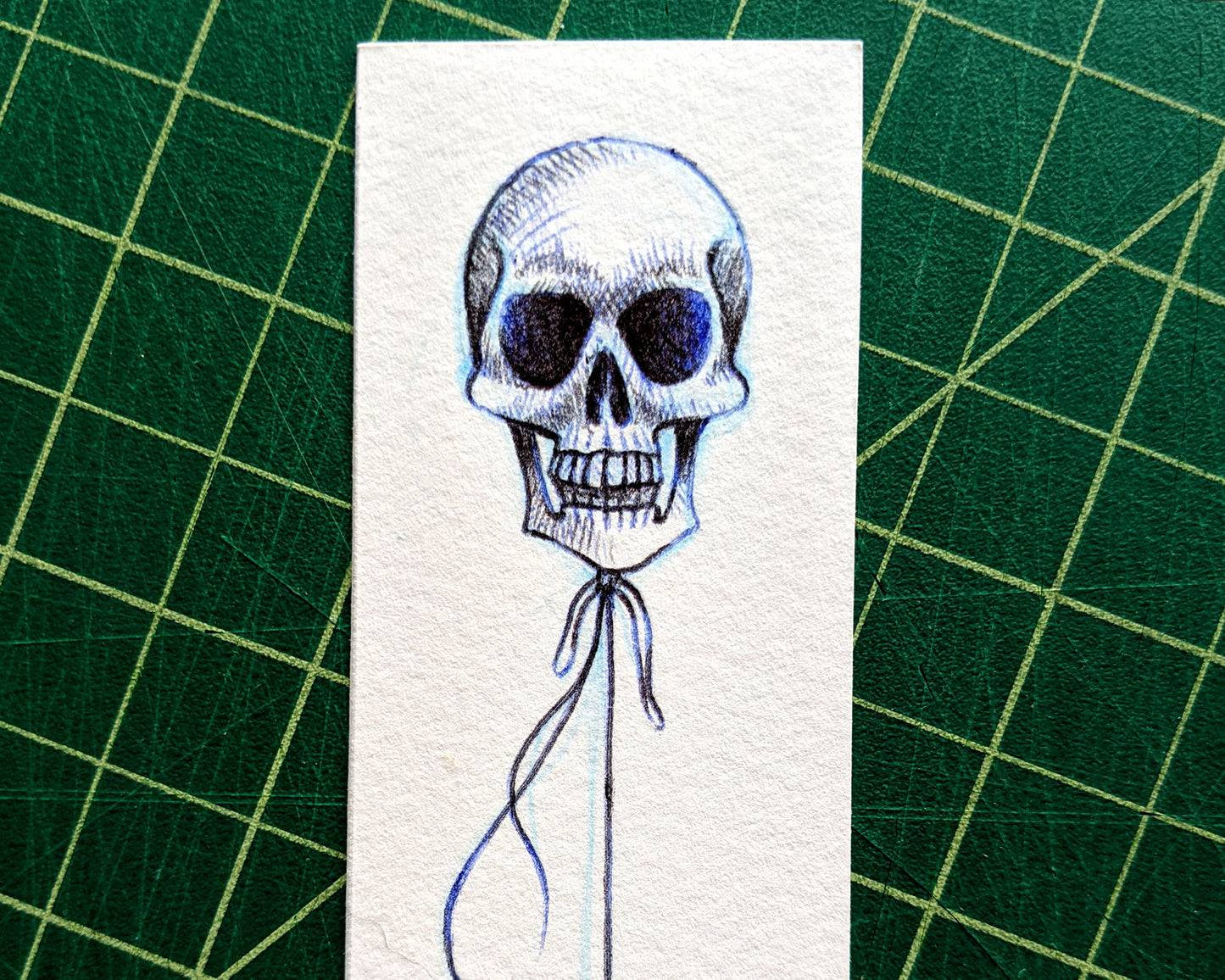 Skull Balloon—Printed Bookmark