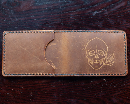 Handmade Skull Bifold Wallet (One of a Kind)