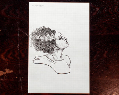 Bride of Frankenstein Original Sketch