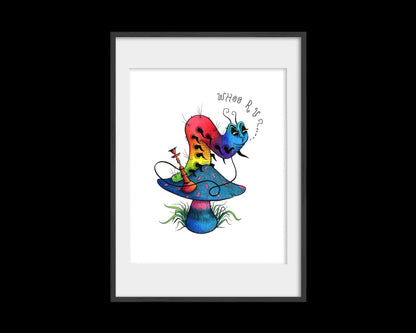 Alice in Wonderland Caterpillar Print