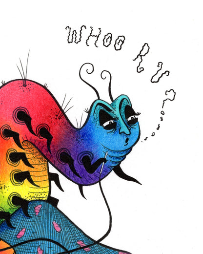 Alice in Wonderland Caterpillar Print