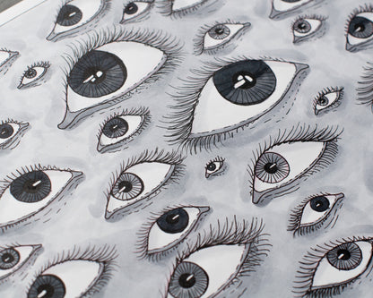 Bunch of Eyeballs Original Drawing