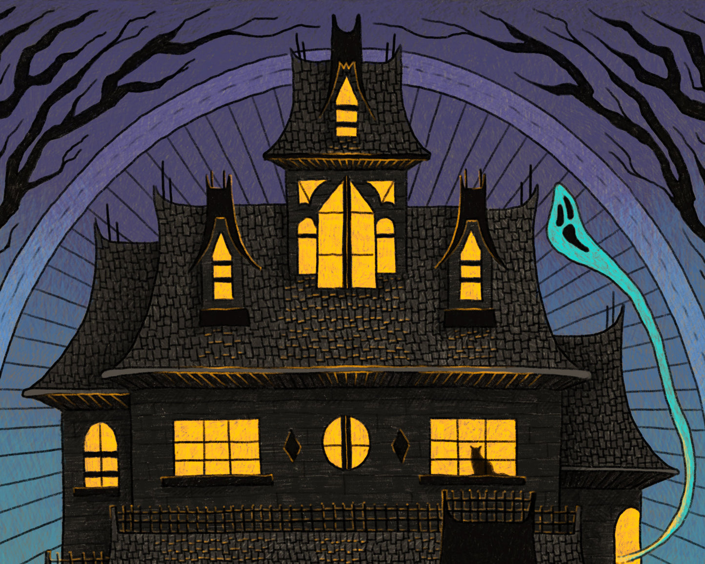 Haunted House Print