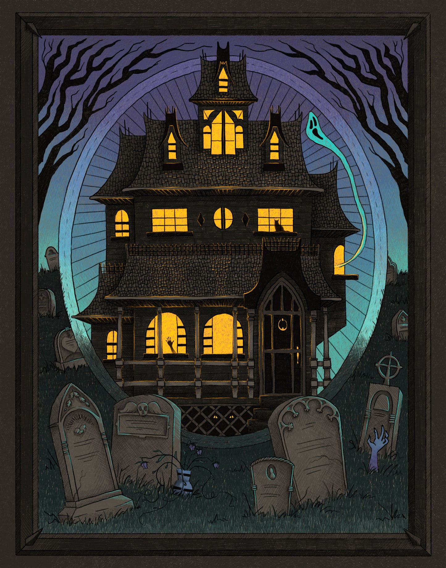 Haunted House Print