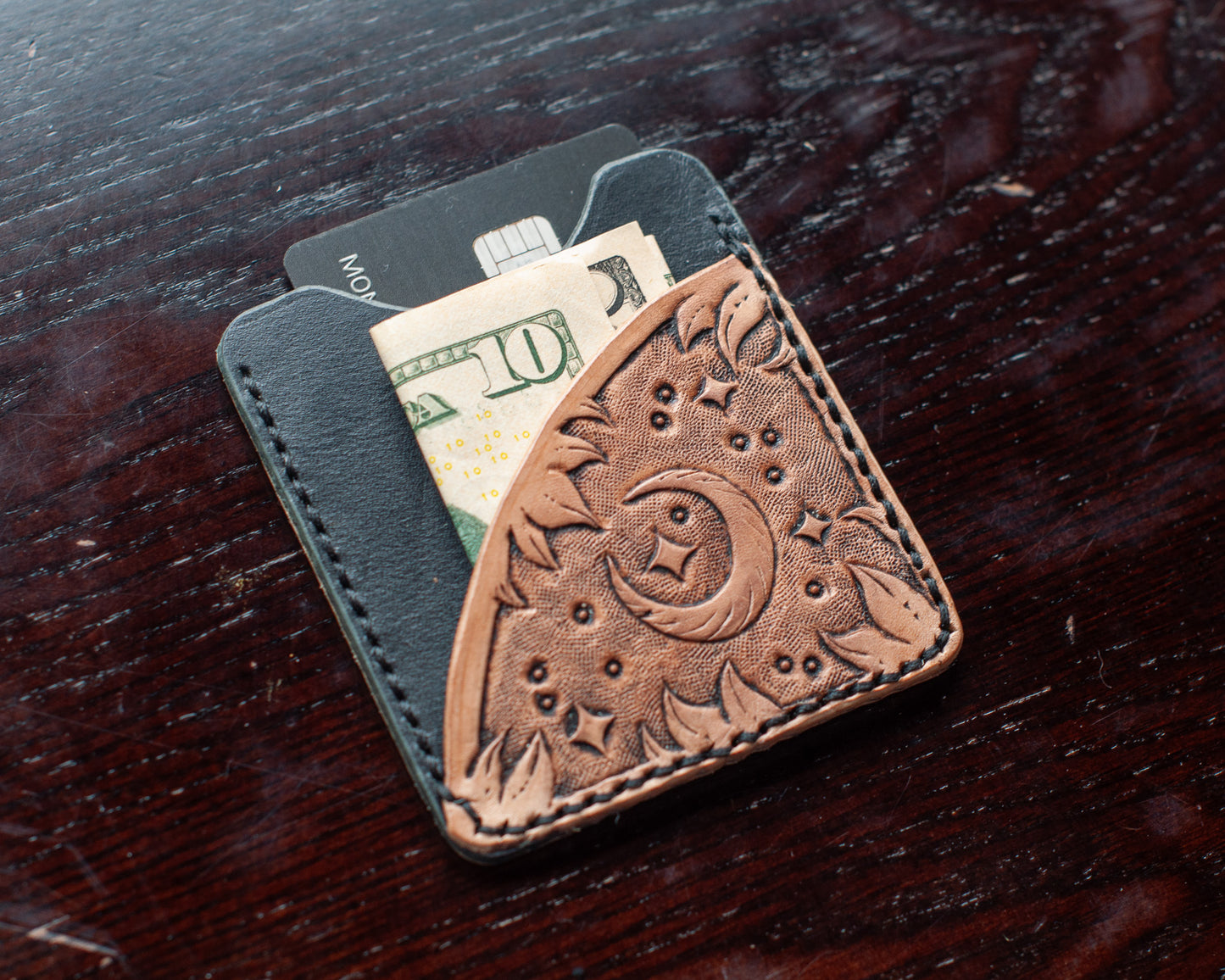 Moon Leather Card Holder (One of a Kind)