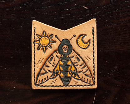 Moth Leather Card Holder (One of a Kind)