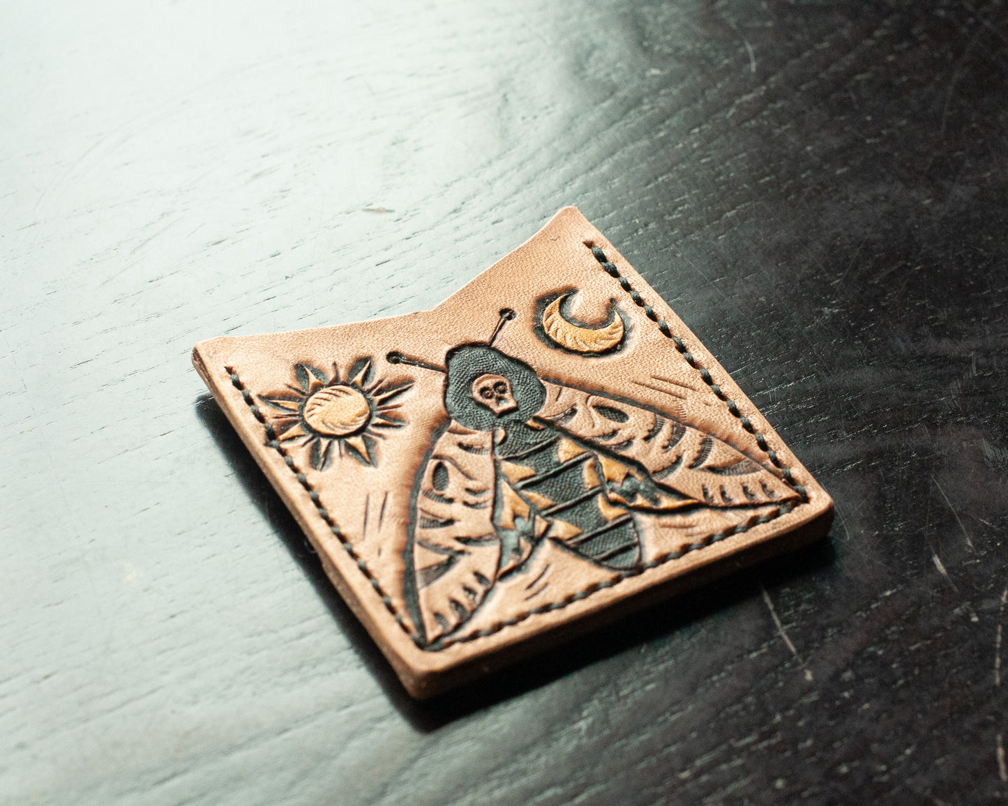 Moth Leather Card Holder (One of a Kind)