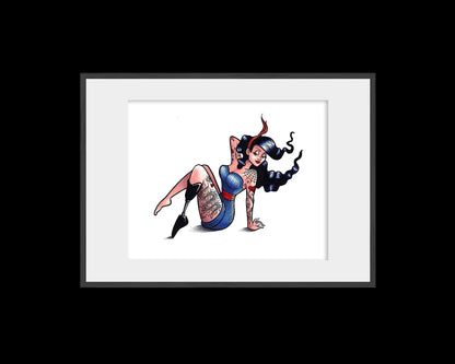Americana Amputee Pinup Print
