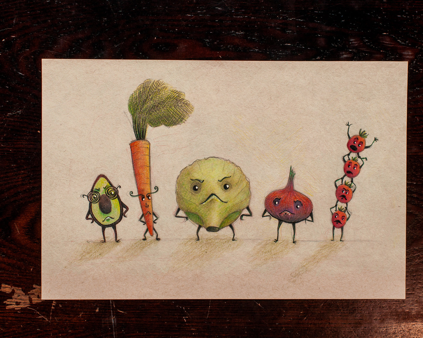 Grumpy Salad Original Drawing