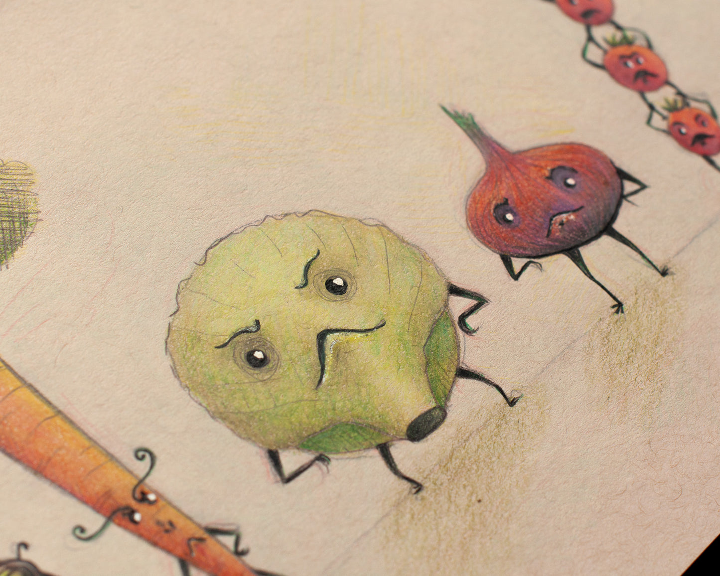 Grumpy Salad Original Drawing
