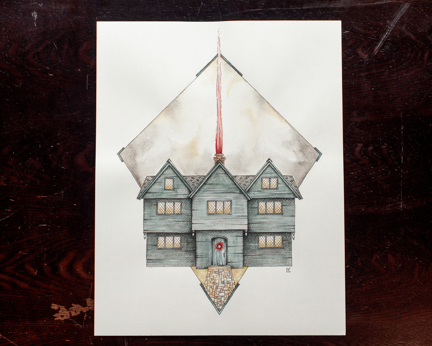 Salem Witch House Original Artwork