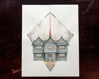 Salem Witch House Original Artwork