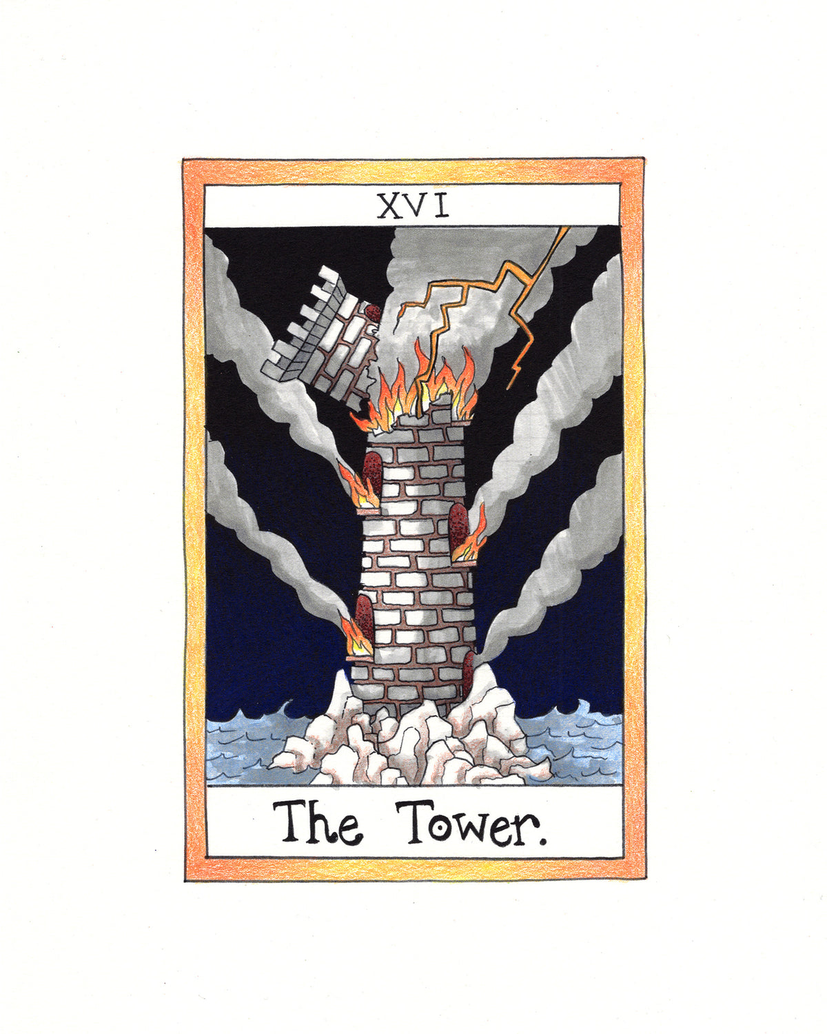 The Tower Colored Print
