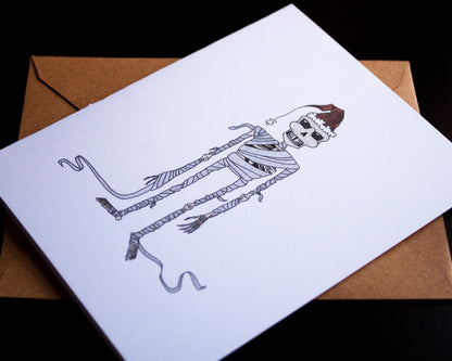 Christmas Skeleton Greeting Card