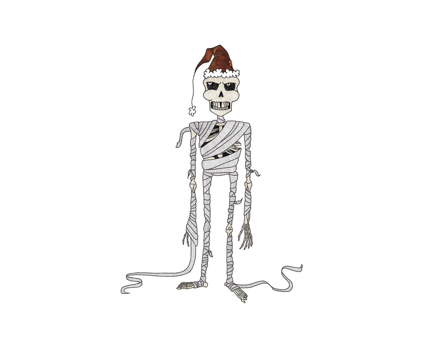 Christmas Skeleton Greeting Card