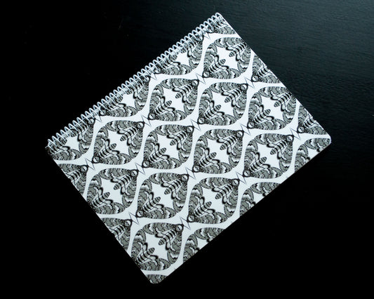 Black & White Moth Print Notebook