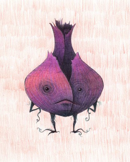 Grumpy Onion Print